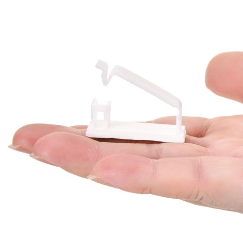 50Pcs Self Adhesive Cable Management Clips,Cable Organizers Wire Clips Cord Holder for PC Laptop Ethernet Cable Desktop Home Office(1.52’’ x 0.59’’ x 0.57’’,White) - color: White, size: 1.52’’ x 0.59’’ x 0.57’’