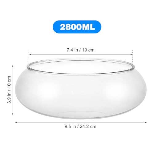 Transparent Acrylic Aquarium .52X9.52X3.93In Desktop Betta Fish Bowl with Clear Design for Home Office Decor and Aquatic Plant Display