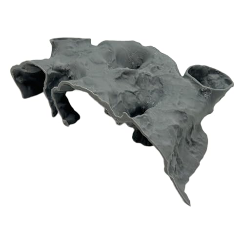 Aquariums Hideaway House Decoration Safe for Pet Fish Shrimp Shelter Cave Tanks Aquascaping Ornament Hiding Shelter - color: Gray