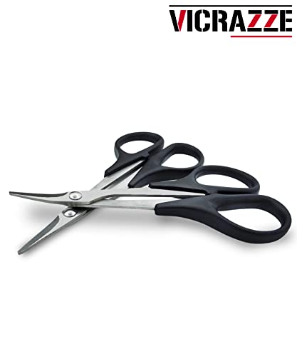 VICRAZZE RC Body Scissors 1 Straight & 1 Curved Scissor for RC Vehicle Truck Buggy Lexan Plastic Bodyshell¡­