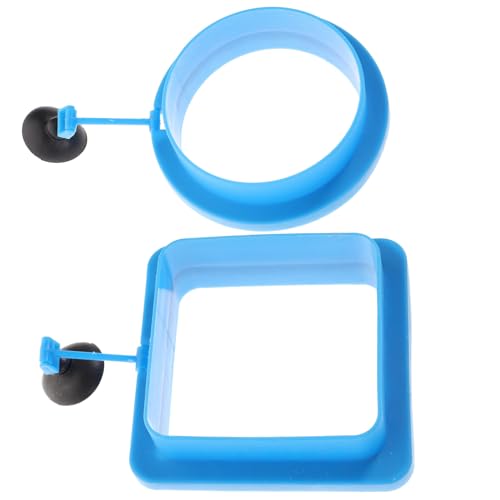 2pcs Reusable Plastic Fish Feeding Rings Aquarium Feeding Circles Floating Fish Feeder for Tank Tropical Food Retaining Ring Aquarium Accessory
