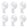 6pcs Aquarium Suction Cup with Clips, Clear Fish Feeding Tool Strong Veggie Feed Holder Plant Leaf Clip for Fish Tank Accessories