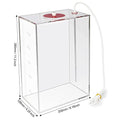 Aquarium Choice Acryli Made Liquid Storage Bucket Doing Pump Reservoir Container (4.7 * 7.4 * 10.9 Inch;5000ml/5L（Red）) - size: 4.7 * 7.4 * 10.9 Inch;5000ml/5L（Red）