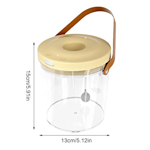 Portable Fish Tank - with Light Quiet Oxygen Circulation Clear Bowl,2000mAh Tiny Fish Tank - for Bait Fishing Kids Indoor Outdoor Sensory Play Reptile