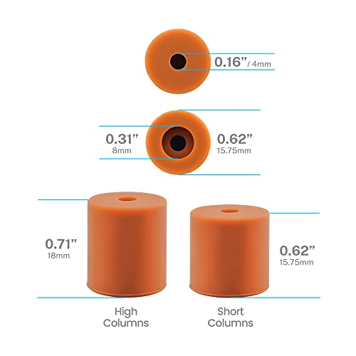 3D Printer Heat Bed Leveling Parts,Silicone Column Solid Mounts,Leveling Spring Replacement Part (8 Pack) - color: 8 Pack