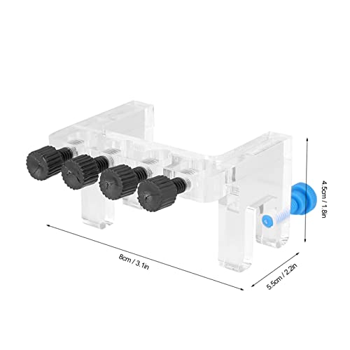 Acrylic Aquarium Hose Holder, Fish Tube Clamp for 10mm Dia Pipe, 4 Hole Positions with Screws, Transparent Hose for Fish and Changing
