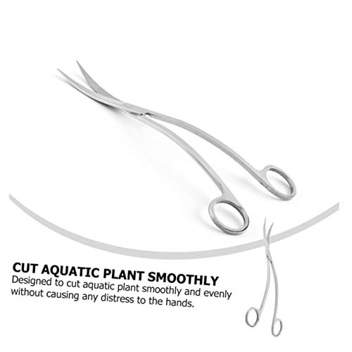 GALPADA Stainless Steel Wave Scissors for Aquatic Plants Ergonomic Aquascaping Tool for Aquarium and Potted Plant Care Rustproof Design for Precise Trimming and Maintenance