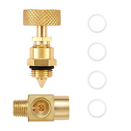 Litorange 2 Pack Heavy Duty Brass Replacement Control Needle Valve 1/4" Male NPT X 1/4" Male NPT Connection - size: 2PCS 1/4 Male x Male