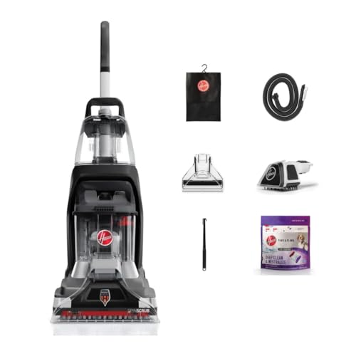 Hoover PowerScrub XL Pet Carpet Cleaner Machine for Carpet and Upholstery, Deep Cleaning Carpet Shampooer Machine with Multi-Purpose Tools, Powerful Suction, Pair with Hoover Cleaner Solution - style: PowerScrub XL Pet & Paws and Claws Pods