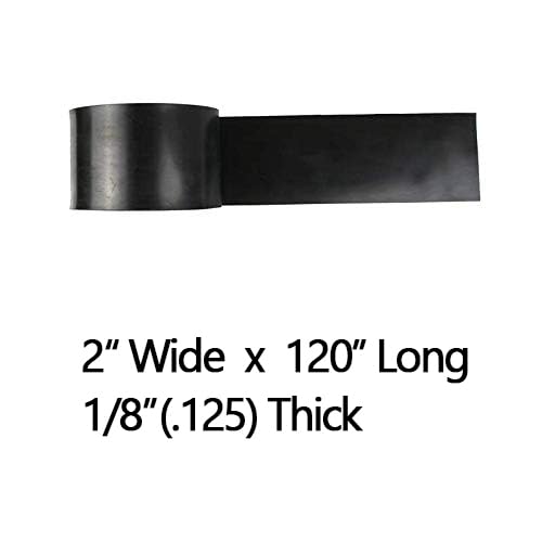 NABOWAN Solid Rubber Strip,Sheets,Rolls 1/8" (.125") Thick x 2" Wide x 120" Long, Thin Neoprene Rubber, Perfect for DIY Rubber Gasket, Weather Stripping, Sealing, Padding, Mat - size: 2" Wide x 120" Long, style: 1/8" (.125") Thick