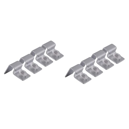 Ipetboom 2sets 6mm Aquarium Clips for Glass Cover Fish Tank Acrylic Clips Tank Lid Support Holders 4pcs*2 - color: Silverx2pcs, size: Size 1x2pcs