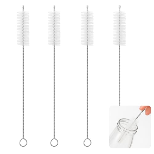 Straw Cleaner Brush 4 Pack, Extra Long Cleaning Brush for Water Bottle and Tubes, Drinking Straw Cleaning Brush Set 10 Pack