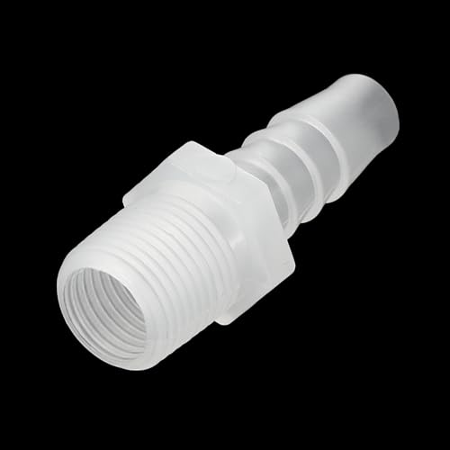 PATIKIL 3/8" Barb x 3/8" G Male Connector, 5 Pcs Plastic Hose Barb Fitting Industrial Hose Barb to Pipe Fitting Connect for Water Liquid Air Fuel - size: 3/8" x 3/8"