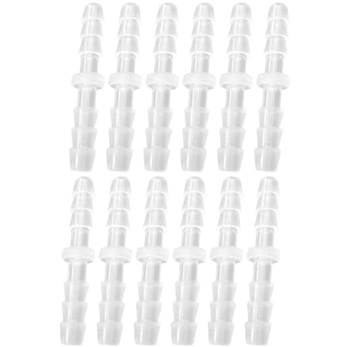 Plastic 3/16” hose ID Barb pipe connectors Joint Splicer Mender Adapter Union Boat Water Air Aquarium O2 Fuel (pack of 12) - size: 3/16 Inch, style: 12