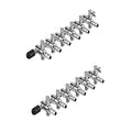 Aquarium Air Valve 6 Way Inline Manifold Air Flow Pump Tubing Splitter Lever Control Valve 2-Pack