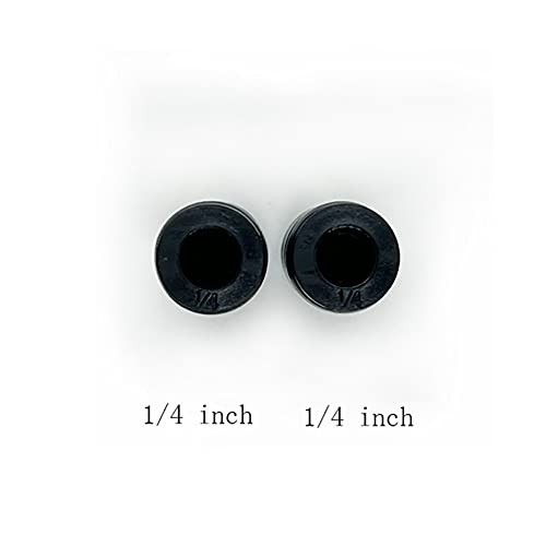 zjxed 1/4" OD x 1/4" OD Straight Pneumatic Connector, Push to Connect fittings Straight Union/Coupler (Pack of 10) - size: 1/4 inch-1/4 inch