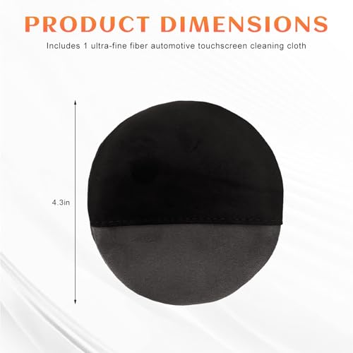 Car Screen Cleaner, 4.33"×4.33" Round Microfiber Auto Touchscreen Cleaning Cloth, Reusable Vehicle Interior Touch Screen Cleaning Pad Non-Scratch Wipes, Car Accessories - color: Round