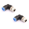 CEKER 1/4 Elbow Male Airlines Push Fittings 90 Degree Push to Connect Fittings Air Fittings, PL 4MM Tubing Od x 1/4" Npt Thread Pneumatic Push In Connectors Quick Connect Tube Fittings 2Packs - size: 4MM X 1/4" MNPT