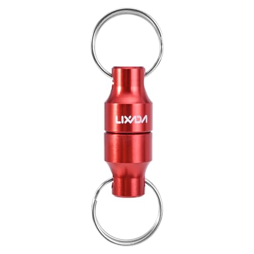 Lixada Magnetic Net Release Holder Fly Fishing Net Retractor Fishing Net Keeper Magnet Clip Landing Net Connector for Fishing Hooks, Lures, Flies, Trout Line - color: Red, style: 1 Connector