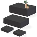Glossy Large Buffet Risers Set of 4, 16"x8"x5" Display Stands, Black Acrylic Food Risers for Party, Dessert Table, and Catering, Nesting and Stackable Display Risers - size: Large 02-black
