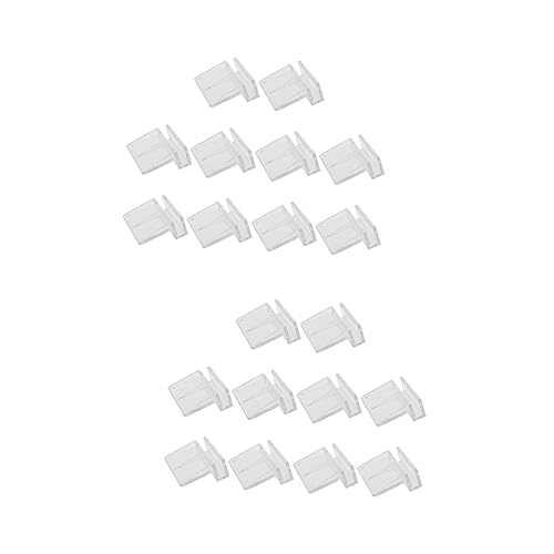 PRETYZOOM 20pcs Acrylic Fish Tank Cover Support Bracket Aquarium Rack and for Fish for Tanks Cover Frame - color: Transparentx2pcs, size: 5*4x2pcs