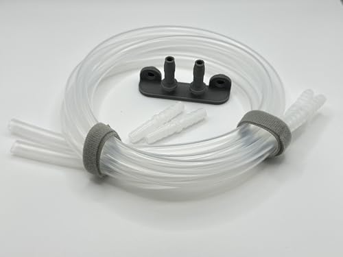 Generic Drain Hose Extension for GE Opal Nugget, and Other Ice Makers. Includes Hose Holder, 6.22 Feet Total Length (2 piecec @ 3.11' Ea). fits Ice Makers with 1/4'' ID Draining Hoses.