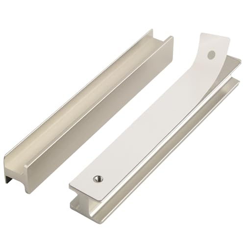 Self Stick On Handles for Cabinets Sliding Closet Door Handles 7 Inch Long Brushed Nickel Adhesive Shower Door Handle Furniture Hardware No Drill Pull Handle - color: H-Brushed Nickel, size: 7 Inch