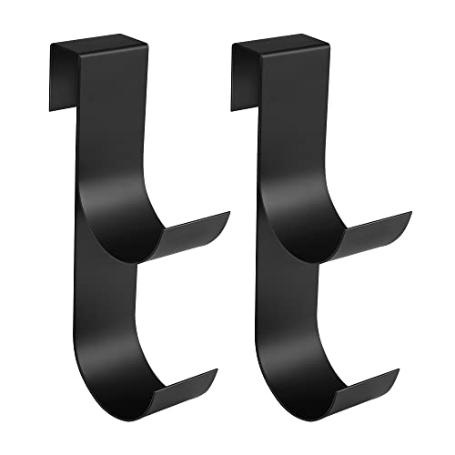 codree 2 Pcs Pool Fence Hooks for Pool Equipment- Black Heavy Duty Fence Hooks for Pool Poles- Slipe-on Fence Hanger for Pool Hose Pool Skimmer, Fit 3/4 Inch to 1-1/4 inch Railing - color: Black-2
