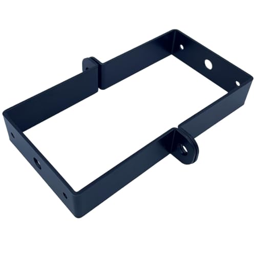 6 PCS 3x3" Square Pipe Tube Strap Clamps,3 inch metal u shaped bracket, steel u clamp bracket for mounting,Powder Coated Black - size: 3“ x 3"