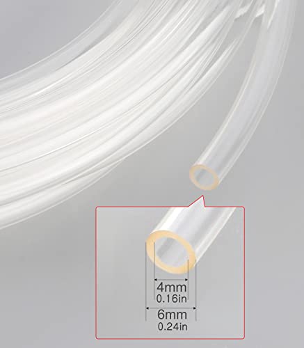 19.7ft Aquarium CO2 Proof Tubing Flexible Kink-Resistant PU Tube 3/16" with Suction Cups Check Valves, Clear - color: Clear with bag