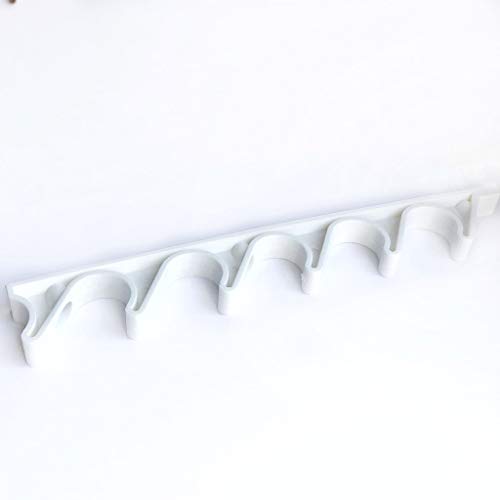 KOMORAX 2 pcs 6 Position Nylon White Adjustment Brackets for Patio Outdoor Lawn Yard Furniture or Chaise Lounges, Replacement, Back Support, Back-Height Multi Position Adjuster 10 5/8" L x 5/8" W