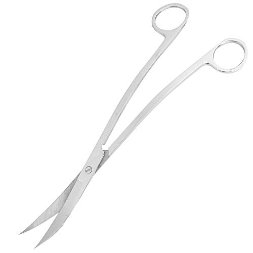 Semme Stainless Steel Plant Scissors for Aquarium Fish Ergonomic and Effortless Trimming Tool (wave cut) - size: wave cut