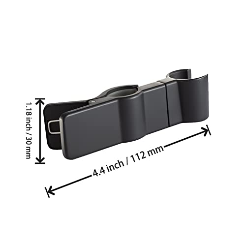 Adjustable Shower Head Holder for Slide Bar,Universal 18-25MM O.D, Rail Head Bracket Holder for Slide Bar Slider Clamp Bathroom Replacement (Black) - size: Black