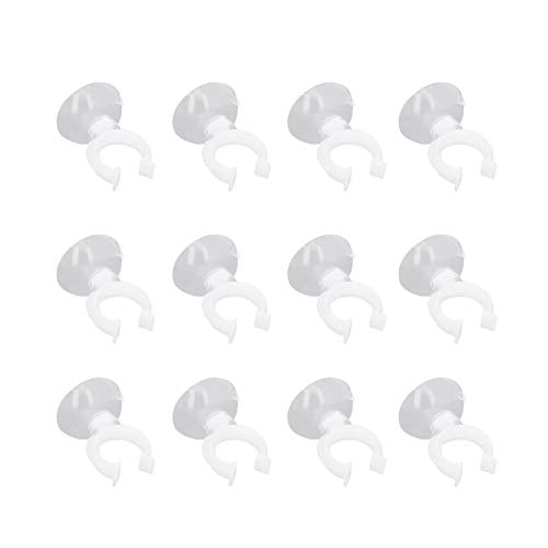 MroMax Aquarium Suction Cup Clips Airline Tubing Hose Heater Clips Clamps Holder for Fish Tank Clear 15mm to 18mm 12Pcs - size: 12pcs 15mm to 18mm