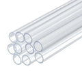 uxcell 10 Pcs Clear Plastic Rigid Tubing 4.5mm ID x 6mm OD, 0.5 Meters Length Round Polycarbonate Tubing for Aquarium Water Pipe, Water Cooling System, Plumbing - size: 4.5mm x 6mm