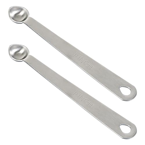 2PCS 1/16 Teaspoon(1/16tsp, Pinch) Single Tiny Measuring Spoon, Small Individual Stainless Steel Measure Spoons Only - size: 1/16 Tsp | 0.31 mL | 0.31 cc | 0.01 oz