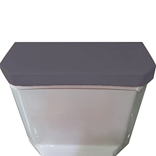 Madeals Velvet Toilet Tank Lid Cover Fabric Cover for A Lid Toilet Tank Dark Gray - color: Dark Gray