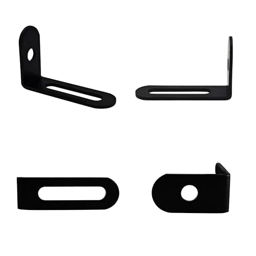 10Pcs 1.5"x1"x0.5"Adjustable Right Angle Brackets, Metal L Bracket Heavy Duty 90 Degree Corner Fastener L-Shape Corner Brace Support Black Shelf Bracket - size: 1.5"x1", style: BLACK/10PCS