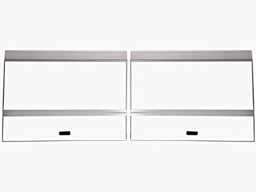 H2Pro 36" Glass Canopy, 2PCS Set Compatible with Seapora & Deep Blue 40gal Breeder (16.93 x 16.54 x 0.16in)