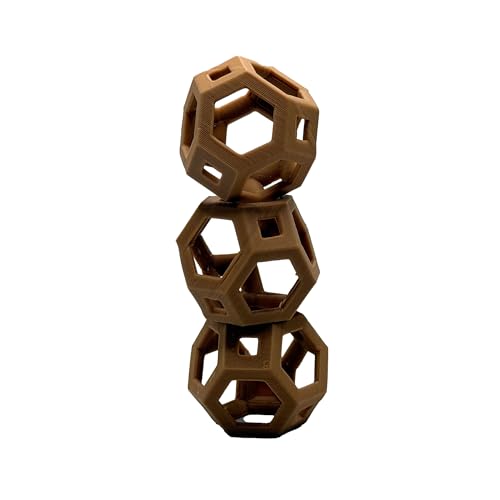 Aquarium Dome 3 Pack Polygon Shrimp Hide | Aquarium Shrimp Decor Aquarium Hiding Spot (Light Brown)