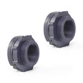 ChillWaves PVC Bulkhead Fitting 2" Double Thread Connector Adapter for Water Tank, Aquariums, Rain barrels(2-PACK) - size: 2 Inch, style: Bulkhead Fitting