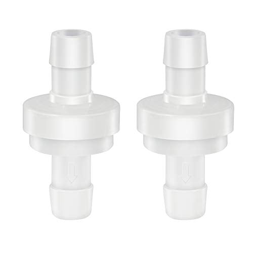 Inline Check Valve, 1/4" Hose ID One Way Return Inline Check Valve High Temperature and Corrosion Resistance Fish Tank Pump Medical Automotive (Pack of 2) - size: 0.25 Inch