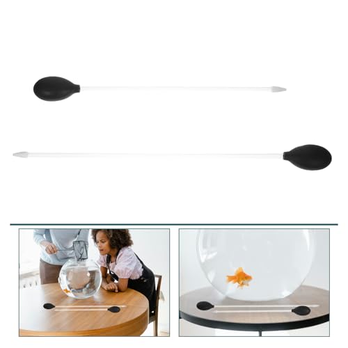 FRCOLOR 2pcs Reusable Manual Aquarium Water Changer Sturdy Dropper Pipettes for Mini Fish Tank Gravel and Waste Cleaning Portable Lightweight Design for Easy Maintenance