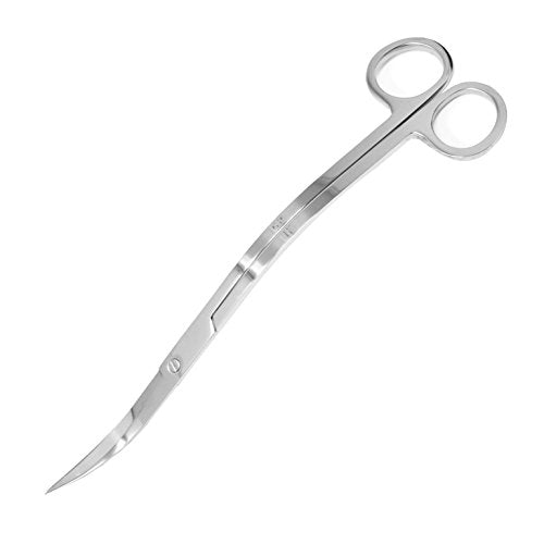 Mandala Crafts Extra Long Stainless Steel Curved Aquarium Scissors for Trimming Aquatic Plants – Wave Aquascape Scissors for Fish Tanks, Hospital Tanks, Goldfish Bowls, Aquariums, and Terrariums - color: Stainless Steel Wave Scissors, size: 10 Inches
