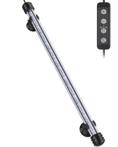 Pawfly 4.2 W Aquarium LED Light 15.2 Inch Underwater Fish Tank Light with Timer Auto On/Off Fish Tank Background Lights with 8 Lighting Modes Submersible Multi-Colored Tube Lights for Decoration - color: PRO (Timing Function), size: 15 Inch