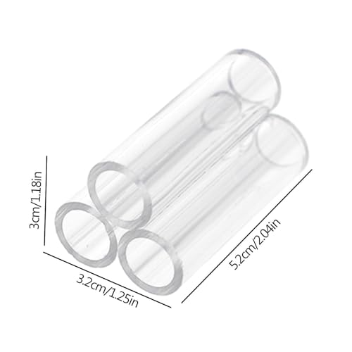 Aquarium Shrimp Cave - Clear Acrylic Breeding Habitat, Crystal Shelter Tube, Secure Aquatic Hideaway | Shrimp Breeding Tube for Small fishss Tank Environment - color: 3 Tubes