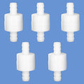 Quickun 3/8" One Way Inline Check Valve, Non Return Hose Barb, Ozone Resistance Plastic Valve for Fuel Oil Water Gas Pump Air, 5 Pcs - size: 3/8 Inch