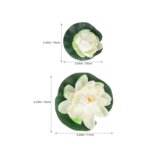 6pcs Artificial Lotus Flowers: Floating Water Lilies with Lotus Pad - Lifelike Fake Plant for Home Garden Pond Decor Outdoor Pool Fish Tank Aquarium