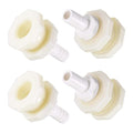Bulkhead Fitting Adapter, 12mm Barbed x G1/2 Female ABS White, Water Tank Connector for Aquariums, Water Tanks, Tubs, Pools, 4pcs - size: 1/2" 4pcs
