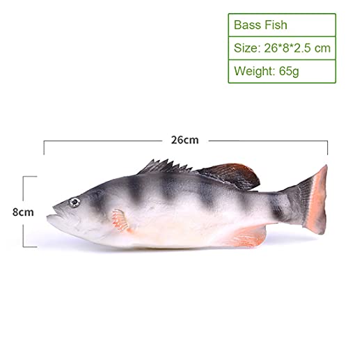 3 Pieces Lifelike Simulated Fish Set, Artificial Marine Seafood Model for Home Decoration, Aquarium Landscape, Stage Drama & Photography Props